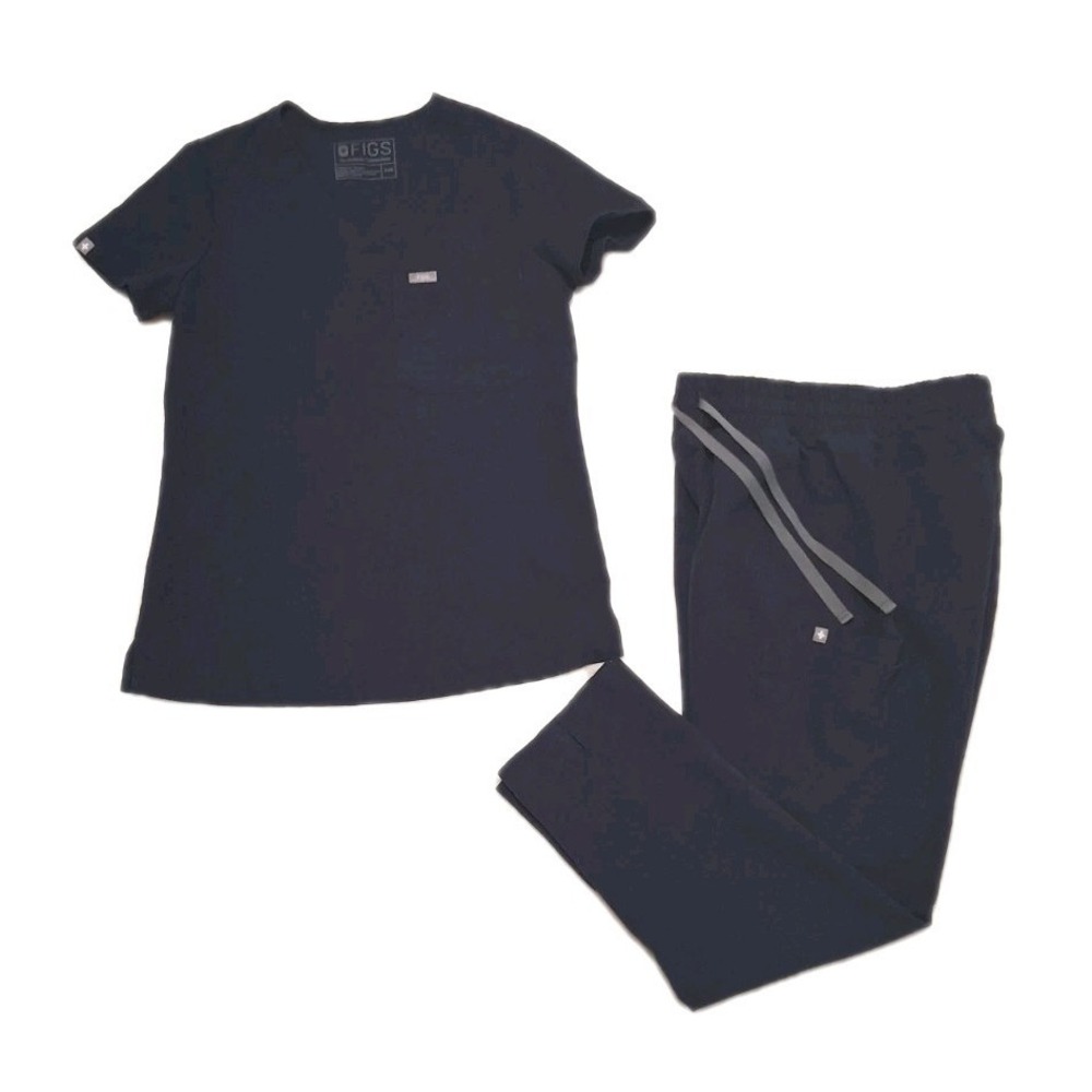 FIGS Medical Tech Collection Womens Scrubs Set Size XXS Top & Pants XS/P Blue
